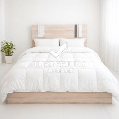 เตียงพร้อมที่นอนยางพีอี 5ฟุต (GLORY-WH)