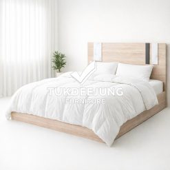 เตียงพร้อมที่นอนยางพีอี 6ฟุต (GLORY-WH)