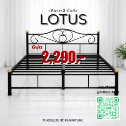 เตียงเหล็ก6ฟุต (BK)