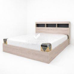 เตียงพร้อมที่นอนยางพีอี 6ฟุต (SHINY-SO)