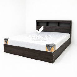 เตียงพร้อมที่นอนยางพีอี 6ฟุต (SHINY-AB)